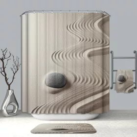 Zuhanyfüggöny 180x200cm kavics homok