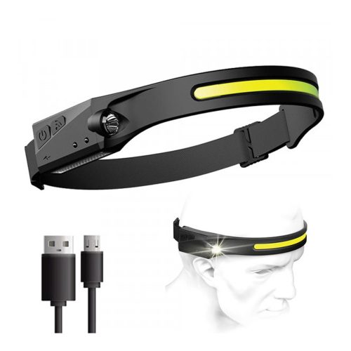 Fejlámpa LED 350 lumen, tölthető