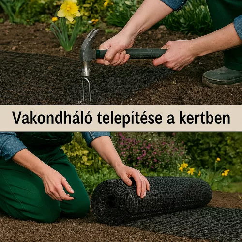 Vakondháló telepítése a kertben leszorítása illesztése