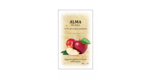 Matrica alma - öntapadós pálinka címke