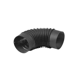 Füstcső könyök 130 mm matt fekete