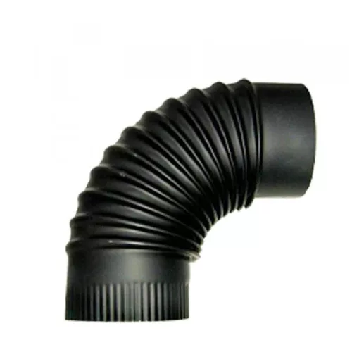 Füstcső könyök 120 mm matt fekete