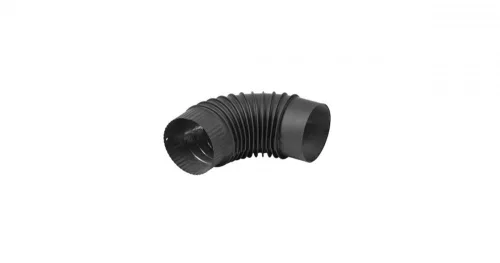 Füstcső könyök 120 mm matt fekete