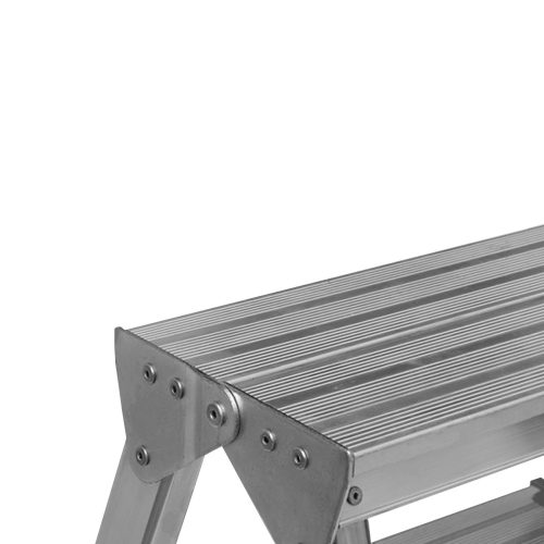 Létra, két oldalt járható, alu, 2 x 3 fokos