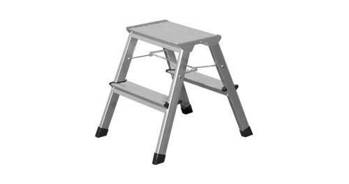 Létra, két oldalt járható, alu, 2 x 2 fokos