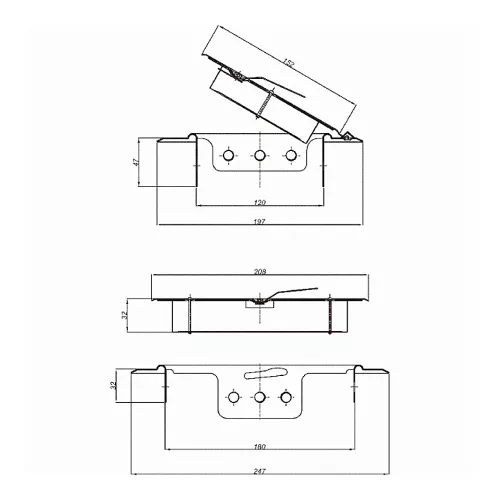 Kéményajtó 120x180 mm fehér merevített