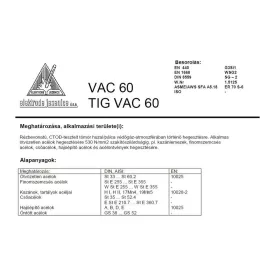 Hegesztő huzal VAC 60 0.6/15 kg SG2