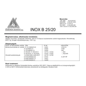 Elektróda INOX B 25/20 2.50 mm