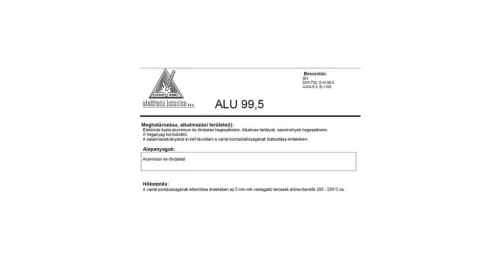 Lángpálca ALU 99.55 3.2 mm