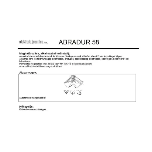 Elektróda Abradur 58 4.00 mm