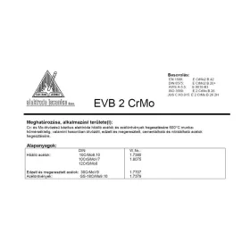 Elektróda bázikus EVB 2 CRMO 2.5 mm