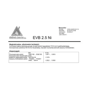 Elektróda bázikus EVB 2.5 NI 5.00 mm
