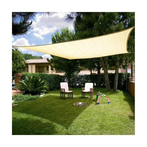 Árnyékoló poliészter bézs négyszög 3.6x3.6m 165g/m2 2012354 - Napvitorla