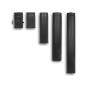 Vastag falú füstcső 120/250mm fekete