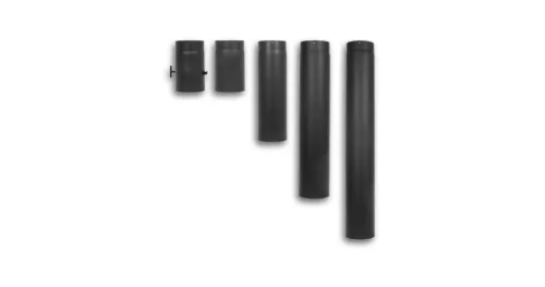 Vastag falú füstcső 120/250mm fekete