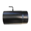 Vastag falú füstcső 200/250mm fekete huzatszabályzós