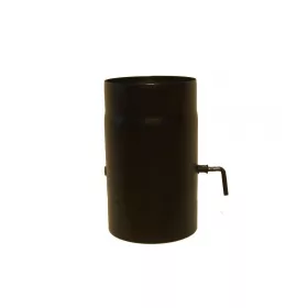 Vastag falú füstcső 180/250mm fekete huzatszabályzós