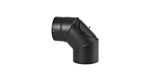 Vastag falú könyök 250/90mm fekete