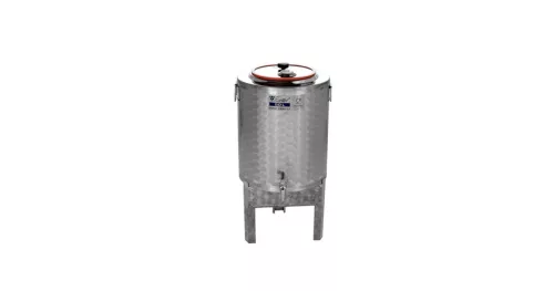 Olajtartály inox 100L kotyogóelőkészítéssel, lábbal Zottel