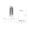 Olajtartály inox 200L Zottel