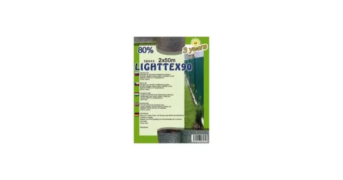 Árnyékoló háló Lighttex 2x50m zöld 80% 90g/m2 28543