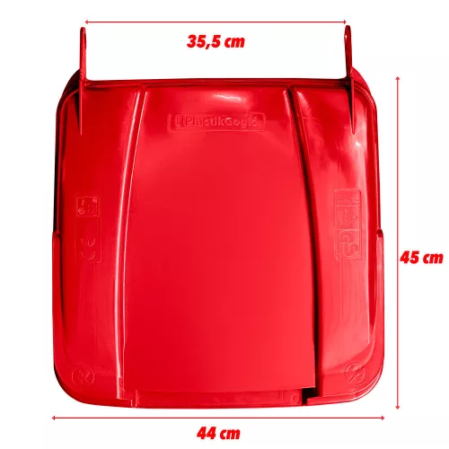 Kukafedél 120 L PIROS kukához
