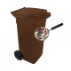 Komposzt BIO kuka 120 L BARNA kerekes