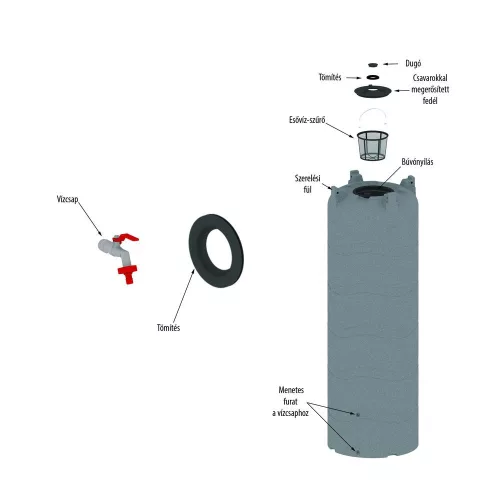 Esővízgyűjtő tartály 500L AQUATOWER