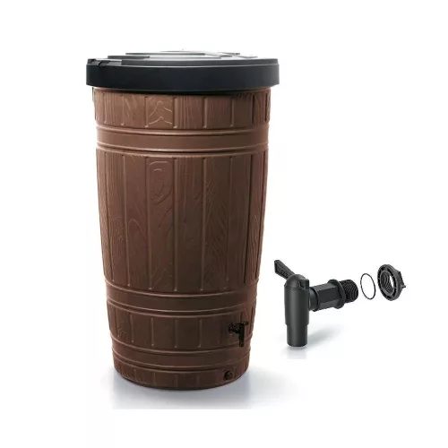 Esővízgyűjtő tartály csappal 265L WOODCAN barna