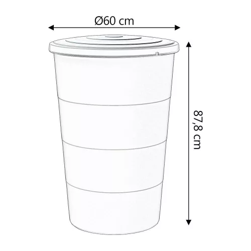 Esővízgyűjtő tartály csappal 160L SMOOTH antracit