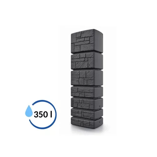 Esővízgyűjtő tartály csappal 350L TOWER STONE antracit
