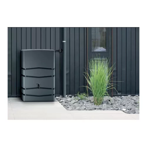 Esővízgyűjtő tartály csappal 350L AQUA TOWER antracit