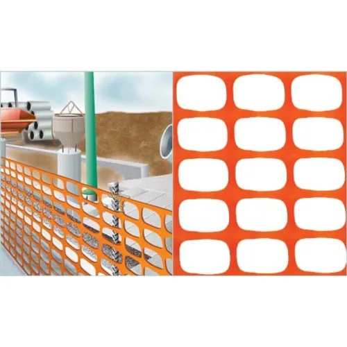 Narancssárga védőháló 1x50m, szem:60x40mm 100g/m2 2023412