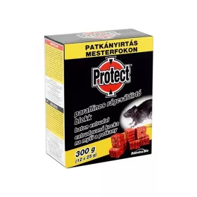 Rágcsálóirtó paraffinos blokk 300g, Protect