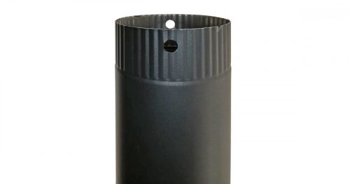 Füstcső 120 mm/100 cm fekete