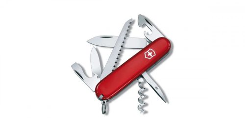 ZSEBKÉS, VICTORINOX SWISS ARMY CAMPER, PIROS