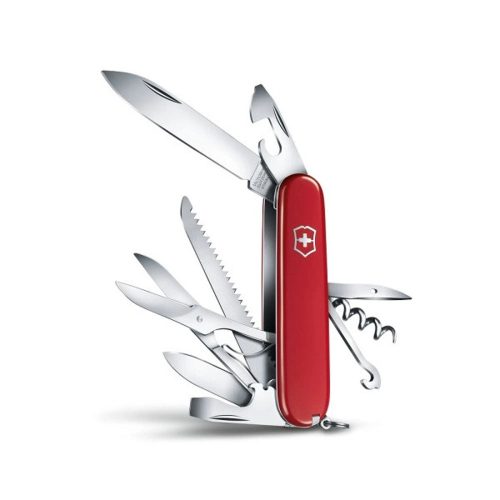 ZSEBKÉS, VICTORINOX SWISS ARMY HUNTSMAN, PIROS