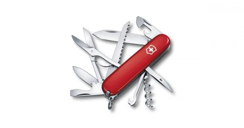 ZSEBKÉS, VICTORINOX SWISS ARMY HUNTSMAN, PIROS
