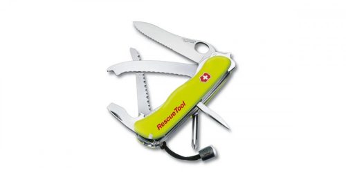 ZSEBKÉS, VICTORINOX SWISS ARMY RESCUE TOOL, NEON SÁRGA