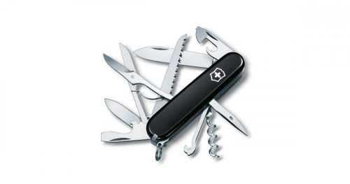 ZSEBKÉS, VICTORINOX SWISS ARMY HUNTSMAN, FEKETE