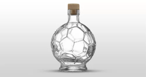 Üveg focilabda 500 ml, dugós
