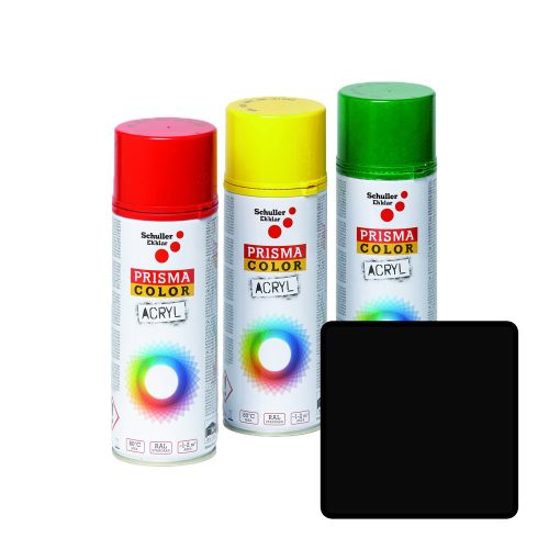 Festék spray, RAL 9005 fekete 0.4l, Prisma Color