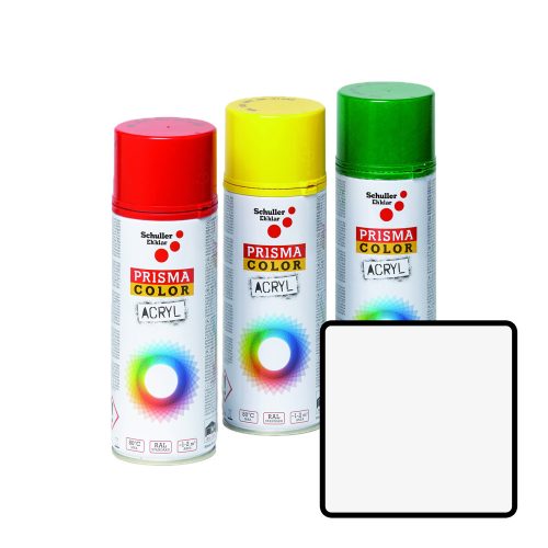 Festék spray, RAL 9016 forgalmi fehér 0.4l, Prisma Color