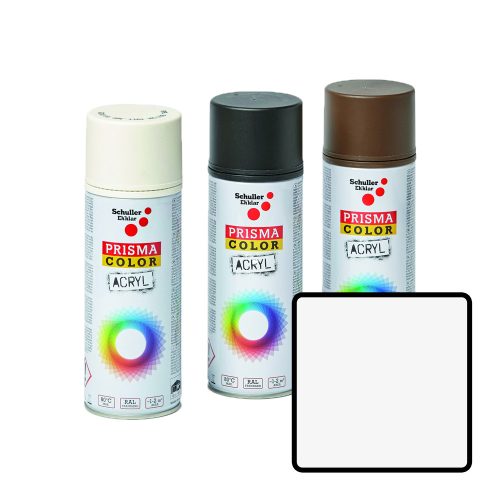 Festék spray, RAL 9016M fehér matt 0.4l, Prisma Color