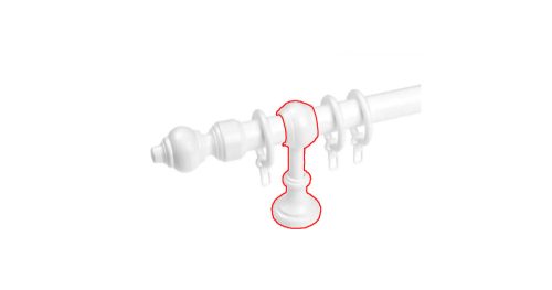 Karnis tartó fehér 28 mm