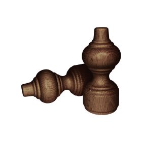 Karnis fa végzáró 2 darab dió