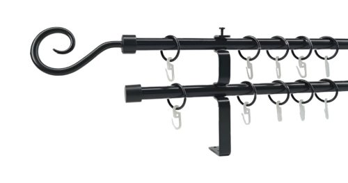 Sopron karnis fekete 2 soros 120 cm