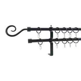 Sopron karnis fekete 2 soros 160 cm