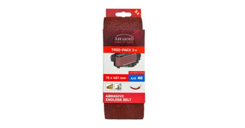 Csiszolószalag 75 x 457 mm K40 TRIO-PACK ABRABORO