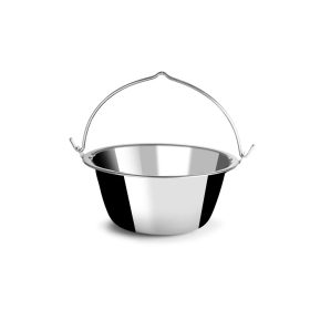 Bogrács rozsdamentes 6L szegecselt fül